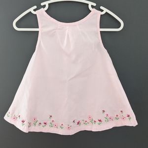 **3/$25**Pink sleeveless flowy dress embroidered flowers
